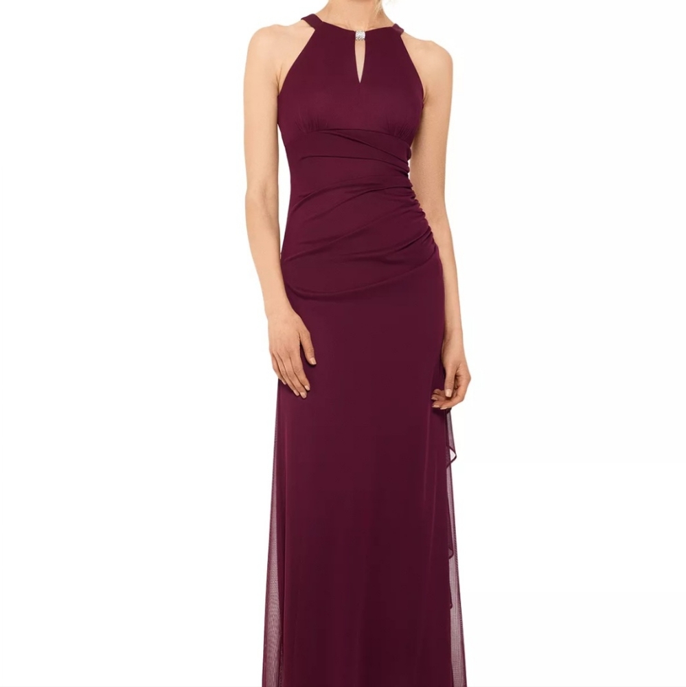 Women's Betsy & Allen gown in garnet, size 12
